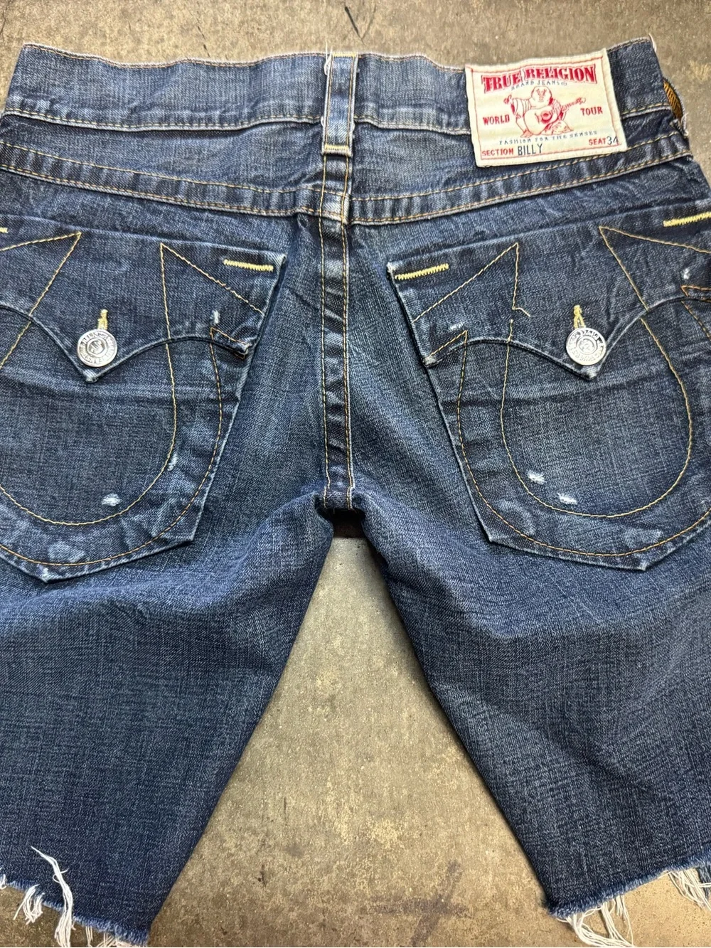Vintage Y2K True Religion Jean Shorts.  Made in USA. Size 36